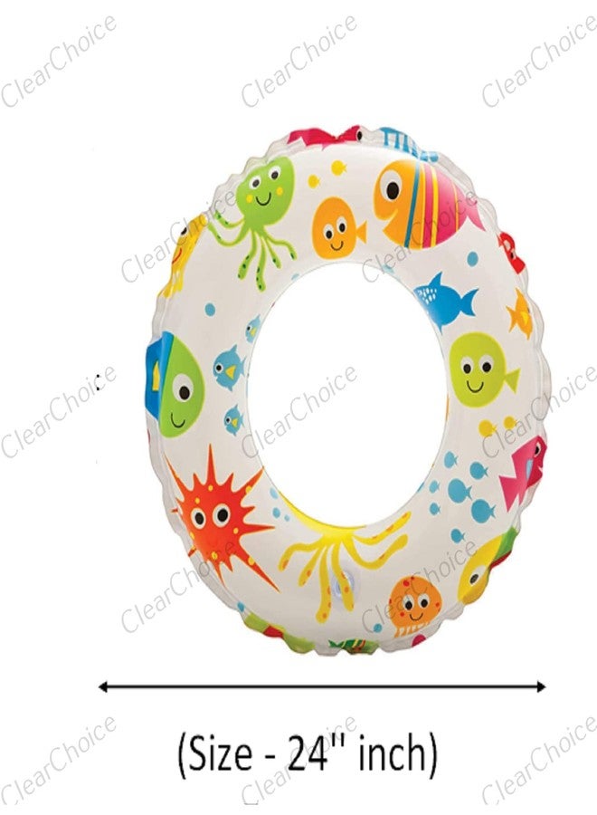ClearChoice:- Kids Children Girls Swimmers Swim Safety Vest Jacket & Swimming Ring(4-8 Years)(Multi Color)(Size - 24''inch)(Combo) - Image 4